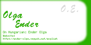 olga ender business card